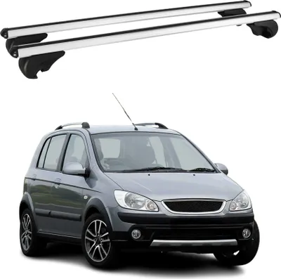 Image de Barres de toit Transversales pour Hyundai Getz 2002-2009 Aluminium Argent