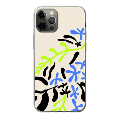 Produktbild von MuchoWow® Handyhülle Schutzhülle Hülle für iPhone 12 Pro Blatt - Abstrakt - Muster Silikon Softcase Handy Hülle - Abdeckung