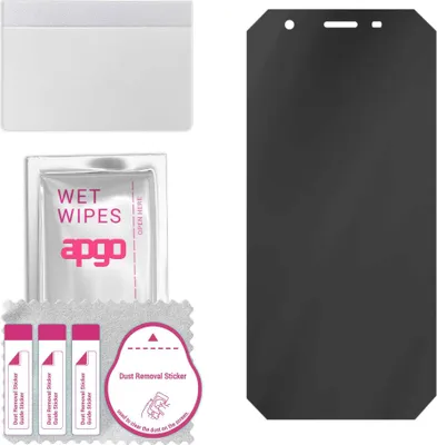 Produktbild von apgo Hybrid Privacy Schutzglas, Matt, kompatibel mit Doogee S41, Anti-Spy, toller Ersatz für Hartglas, kratzfester Displayschutzglas, Displayschutz, Full Glue