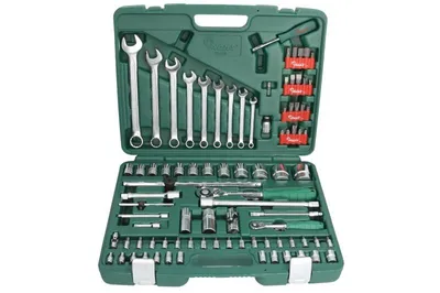 Produktbild von Werkzeug-Set TK-89 89-teilig mit 1/2 Zoll und 1/4 Zoll Antriebsvierkant im Kunststoffkoffer