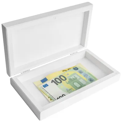 Obrázek produktu pro Creative Deco krabička na tužky a peníze bílá dřevěná krabička s víkem 18 x 10 x 3,5 cm