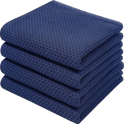 Produktbild von OKWISH Geschirrtücher 100% Baumwolle, 4er Set 34 x 73 cm,Weiche Geschirrhandtücher Küchenhandtücher Saugfähig Küchentücher Dicke Premium Geschirrtuch