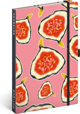 Image de Carnet de notes figues, ligné, 13 × 21 cm