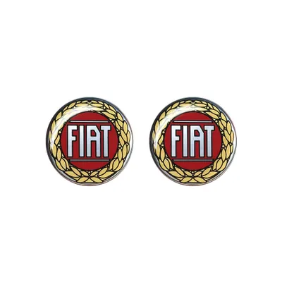 Immagine prodotto di Adesivo Fiat 3D Logo Ufficiale Rosso Vintage, 12 mm, 2 pezzi
