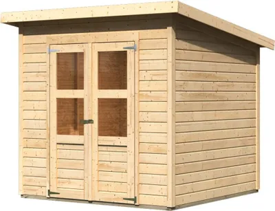 Produktbild von Karibu Gartenhaus Gerätehaus Merseburg 4 naturbelassen 212x214x219 cm