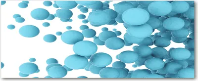 Produktbild von Tulup® Leinwandbild - 125x50 cm - Wandkunst - Drucke auf Leinwand - Leinwanddruck  - Kunst: modern & klassisch - Blau - Abstrakte Kugeln