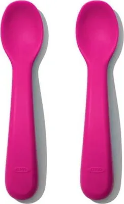 Produktbild von Babylöffel Silikon Silikonlöffel Rosa 2-teilig OXO