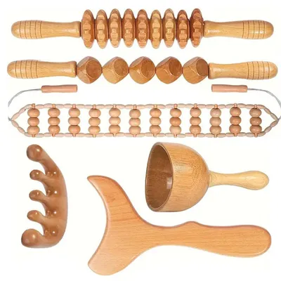 Produktbild von 6-in-1 Massage-Set für Holzbäder