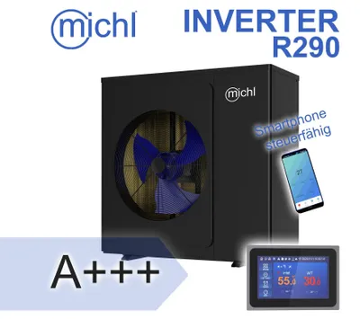 Produktbild von Michl Luft-Wasser Wärmepumpe Monoblock Inverter SMP0/V2 R290 2,5-6,0 kW A+++ BAFA