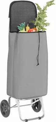 Produktbild von vidaXL Einkaufswagen Grau 35 x 28 x 92 cm Oxford-stoff