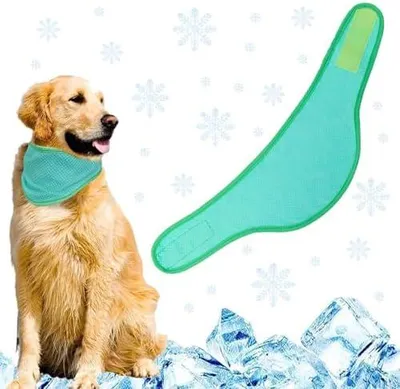 Produktbild von Hunde Halstücher Kühlend, Hundehalstuch, Kühltuch Hund Halstuch Kühlend, Hundes Bandana im Sommer, Atmungsaktiv Kühlhalsband für Hundes zum Ausruhen, Schlafen, Sommerspaziergang und Spielen