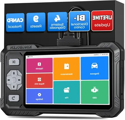 Imagen del producto de Escáner OBD2 - Dispositivo de diagnóstico para automóviles - Lector de códigos de error - Herramienta de diagnóstico del motor - Lector de códigos - Pantalla táctil de 6,2 pulgadas