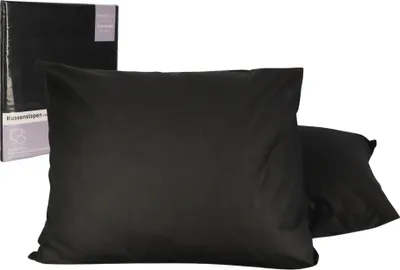 Immagine prodotto di Set di 2 federe 60 cm x 70 cm antracite - 100% cotone - Federa 60x70 - Antracite