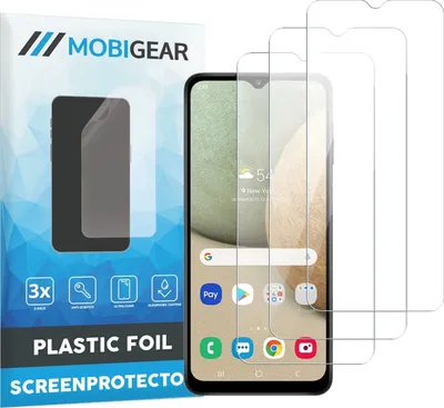 Produktbild von Mobigear Samsung Galaxy A12 Displayschutz Schutzfolie - Hüllenfreundlich (3er Pack)