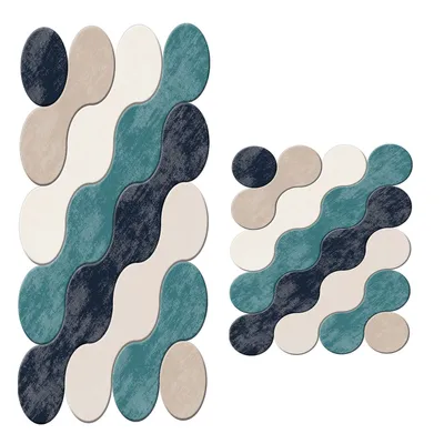 Image de Mijolnir, Nixie- ANR1583, bleu, tapis de bain, 1300 g/m², 100 % POLYESTER