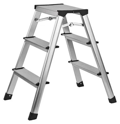 Productafbeelding van Aluminium ladders, dubbelzijdig, 2x3 treden