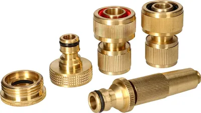 Immagine prodotto di Set di raccordi rapidi in ottone KOTARBAU® 3/4" per tubo da giardino con attacco per rubinetto