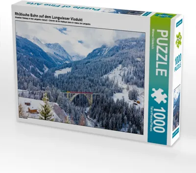 Produktbild von Calvendo Rhätische Bahn auf dem Langwieser Viadukt 1000 Teile Puzzle quer 640x480mm, Dieterich Werner; 7390297
