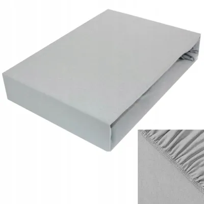 Produktbild von Agmar Jersey Baumwoll Spannbettlaken mit Gummizug 180x200 Grau