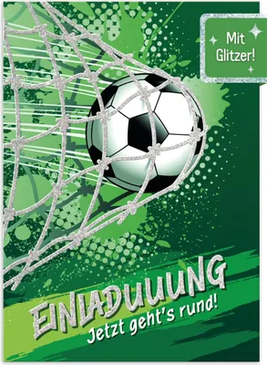 Produktbild von Häfft Einladungskarten A6 12er Set / Fußball