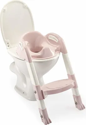 Image de Thermobaby Réducteur de toilettes avec escalier KiddyLoo Rose
