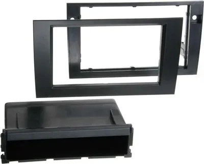 Image de Adaptateur de façade 2-DIN pour avec vide poche Audi A4 / Seat Exeo noir