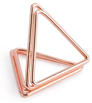 Produktbild von 10 Tischkartenhalter Dreieck Roségold 2,3 cm Metall - Einheitsgröße