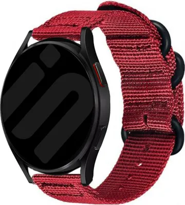 Produktbild von Strap-it Samsung Galaxy Watch 6 - 44mm Nylon Schnallenarmband (Rot)