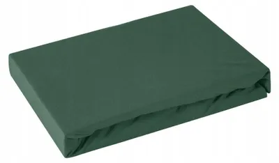 Produktbild von Karo Jersey Spannbettlaken 220x200 cm Dunkelgrün Hoher Matratzenbezug