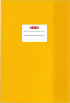 Produktbild von 10 Herlitz Heftumschläge / Hefthüllen / DIN A5 / Baststruktur / Farbe: gelb