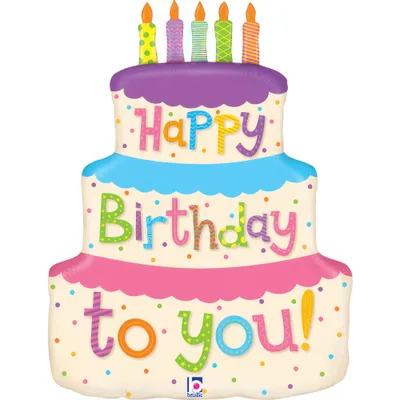 Produktbild von Shape Folienballon "Birthday Cake" | 69 cm