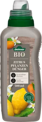 Produktbild von Dehner Bio Zitruspflanzendünger, hochwertiger Flüssigdünger, Dünger für Zitruspflanzen, organischer NK-Dünger, ökologisch wertvoll, 500 ml, für ca. 75 l