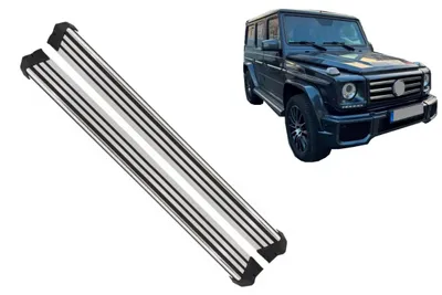 Image de Marchepieds latéraux pour Mercedes Classe G W463 1989-2018.