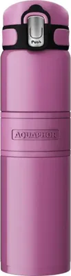 Produktbild von AQUAPHOR Thermo Trinkflasche aus Edelstahl 480ml - Edelstahl Trinkflasche ROSA