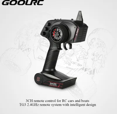 Obrázek produktu pro Originální GoolRC TG3 2,4 GHz 3CH digitální rádiový vysílač na dálkové ovládání s přijímačem pro RC auto-loď