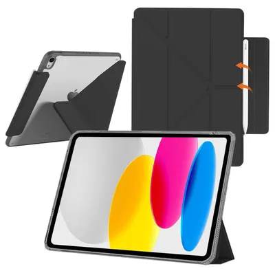 Zdjęcie produktu dla Etui na iPad 11 cali (A16) i 10,9 cala (A14) - Cienkie, wstrząsoodporne etui na tablet z magnetycznym zamknięciem (Czarny)