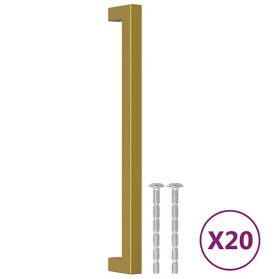 Obrázek produktu pro vidaXL Nábytkové úchytky 20 ks. Zlatá 224 mm nerezová ocel