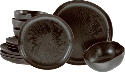 Produktbild von CreaTable, 21249, Natura Organic Rusty, Tellerset 12-tlg, Steinzeug