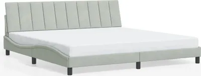 Immagine prodotto di Struttura letto senza materasso Velluto grigio chiaro 200x200 cm