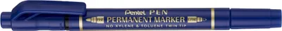 Produktbild von Pentel Permanent-Marker Pen Doppelspitze blau