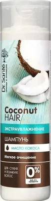 Produktbild von Dr. Sante Kokosnuss Haarshampoo Extra feuchtigkeitsspendendes Shampoo mit Kokosnussöl für trockenes und sprödes Haar, 250 ml
