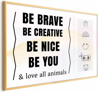 Produktbild von Posterpapier Poster - Be Yourself 60x40 cm Text m-A-0833-ao-a