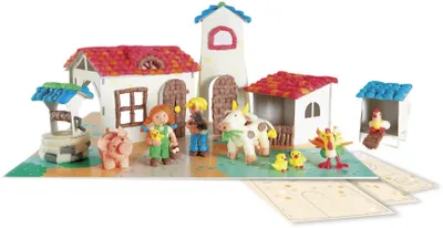 Produktbild von PlayMais Bastel Kreativität Classic Farm Bauernhof vorgestanzte Pappbögen 160044