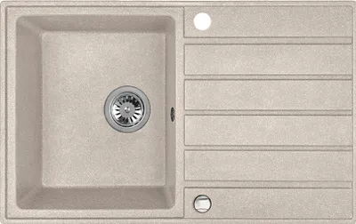 Produktbild von BADLAND Spülbecken Granitspüle Einzelbecken Margarita 49x79 Beige | Siphon im SET!