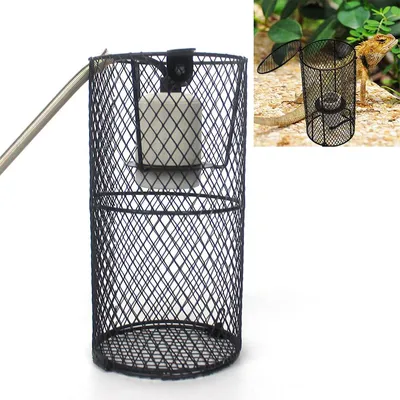Produktbild von Schildkröten & Reptilien Wärmespotlampe mit Schutzkorb, Lampensockel Halter, Einstellbare Temperatur, Für Vögel & Reptilien