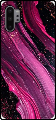 Immagine prodotto di Smartphonica Custodia per telefono adatta per Samsung Galaxy Note 10 Plus con stampa in marmo - Custodia posteriore in TPU con design in marmo - Viola Rosa