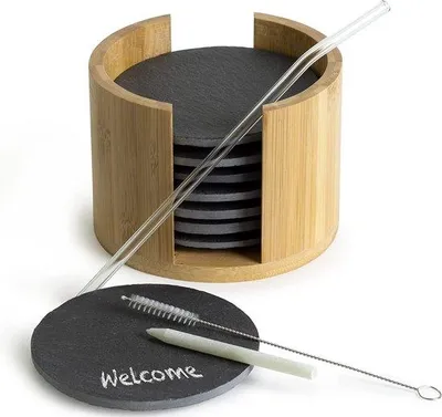 Image de Moritz & Moritz Set d'ardoise Dessous de verre Spermint