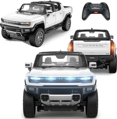 Produktbild von COIL RC Auto, RC Hummer EV, Geländewagen, 1:16, 2,4GHz, LED, Ferngesteuert, Allradlenkung, Weiß