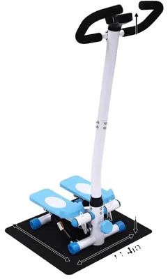 Zdjęcie produktu dla Stepper fitness, kompaktowa konstrukcja, trening całego ciała, niebiesko-biały