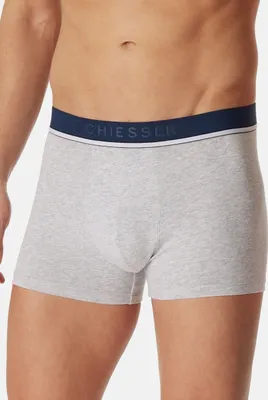 Zdjęcie produktu dla Schiesser 3-pack - 95/5 - Organic Bawełna Retro Short / Pant Sportowy elastyczny pas z tkanym logo, Wygodne otwory na nogi i brak irytujących szwów, Elastyczny pojedynczy dżersej wysokiej jakości